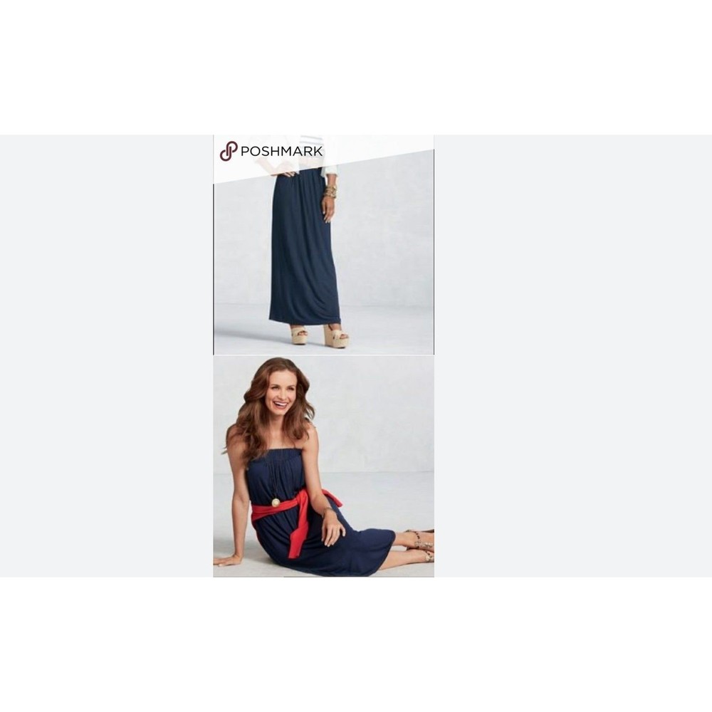 CAbi Style 358 | Women’s Navy Blue Maritime Maxi Skirt | Size XS | NWOT